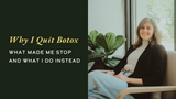 Picture of Steph Gannar, owner of Dandle Spa in chair, with title "why I quit botox" written on left side