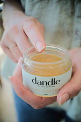 Applying Dandle Soothing Enzyme Face Mask to skin
