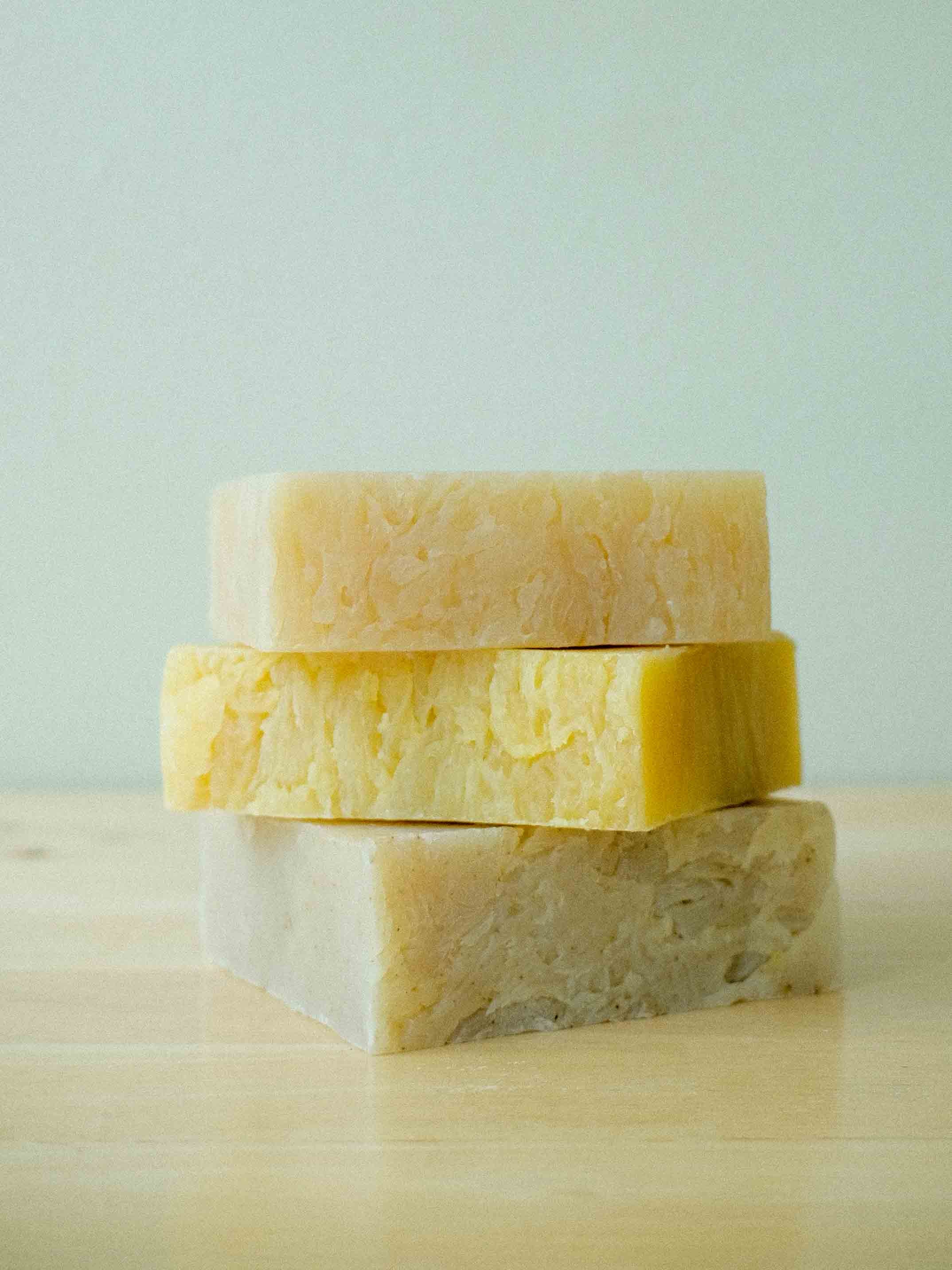 Bars of soap stacked on each other